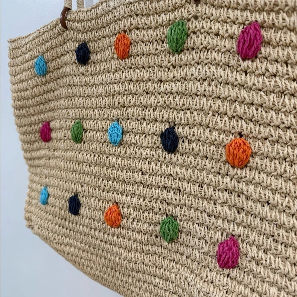 Isaac Mizrahi | Colorful Straw Tote